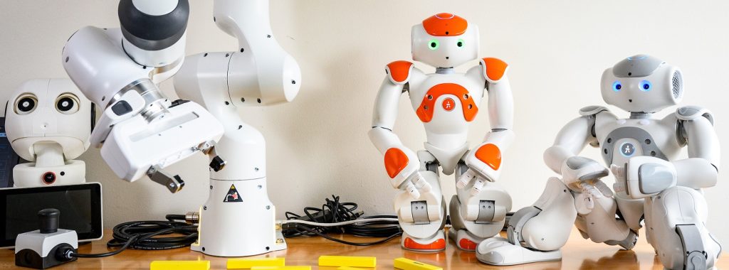 A group of robots in the Wisconsin Human-Computer Interaction Lab